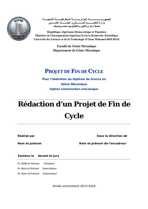 MODELE MEMOIRE FIN DE CYCLE LICENCE par auto  Fichier PDF