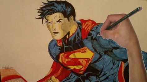 Speed Drawing Superman Dc Comic Youtube