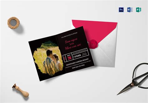 Engagement Invitation Card Psd Ubicaciondepersonascdmxgobmx