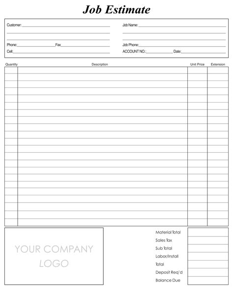 Free Roofing Estimate Template Pdf FREE PRINTABLE TEMPLATES