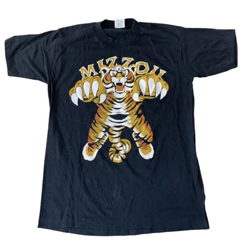 Vintage 80s 90s Missouri Tigers College T Shirt 5050 Football M Mizzou 6899 Picclick