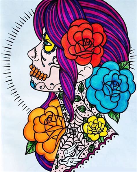 Sugar Skull Girls By Carissa Rose Colour With Claire