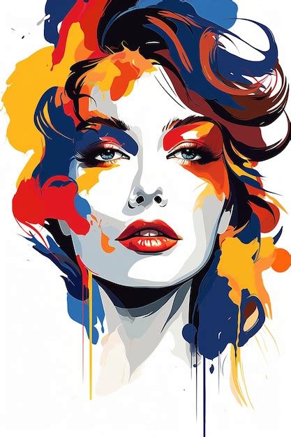 Premium Ai Image Abstract Colorful Woman Illustration