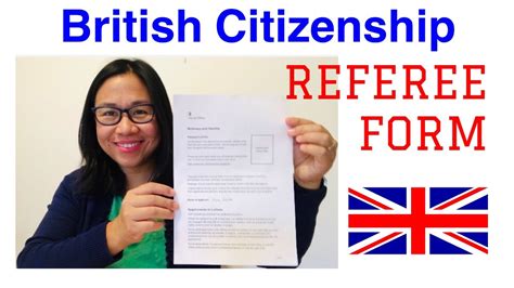 Referee Declaration Form Detailed Explanation British Uk