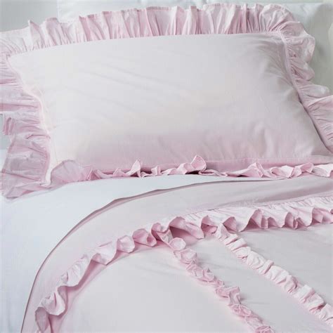 Simply Shabby Chic King Pink 3 Piece Duvet Cover Set Ruffle Rachel Ashwell Ebay