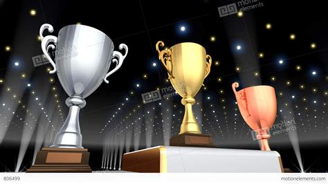 Podium Prize Trophy Cup Ea4 Hd Stock Animation 806499