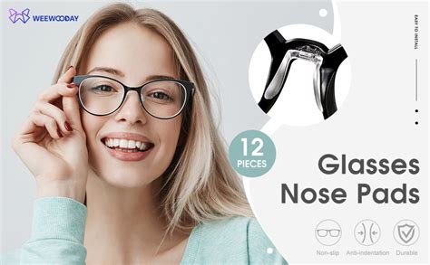 12 Pieces U Shaped Eyeglasses Nose Pads Bridge Plastic Eye Glasses Nose