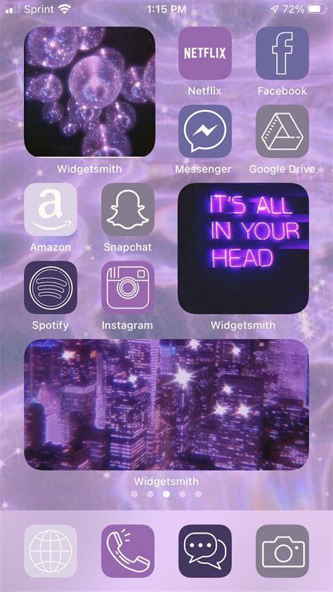 Purple Euphoria Aesthetic Ios 14 Icons Pack Etsy Wallpaper Iphone