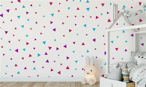 Triangle Wall Stickers Trendy Nursery Ideas Colourful Wall Stickers