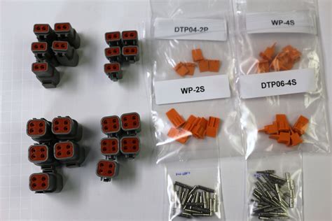 Deutsch Dtp Connector Kit 12 Ga Solid Contacts With Crimp Tool 2 Pin And 4 Pin Ebay