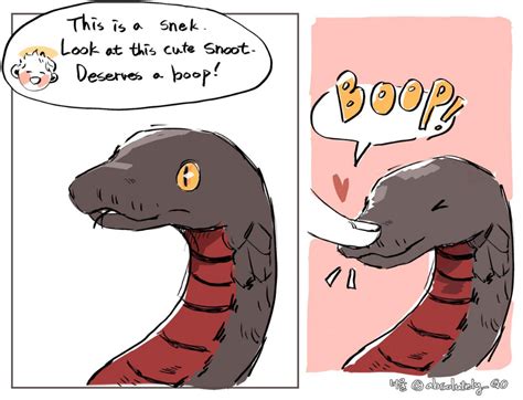 😈너울😇 Absolutelygo Good Omens Book Cute Comics Cute Snake