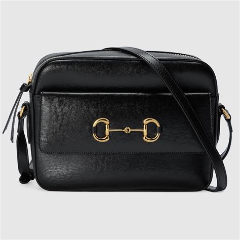 Gucci Horsebit 1955 Small Shoulder Bag In Black Leather Gucci Uk