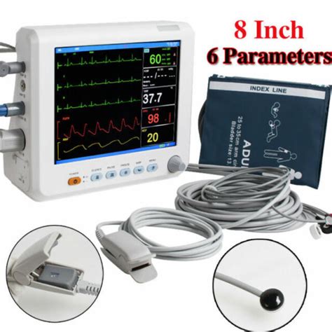 Icu Ccu Patient Monitor 6 Parameter Ecg Nibp Resp Temp Spo2 Pr Vital Sign Ce For Sale Online Ebay