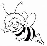 Bee Coloring Cartoon Cliparts Attribution Forget Link Don sketch template