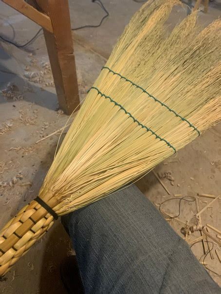Making A Broom By Hand From Broom Corn