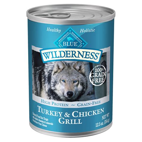 The average dog food we reviewed has 39 total ingredients, with 1 controversial ingredient. Blue Buffalo Blue Wilderness Turkey & Chicken Grill Wet ...