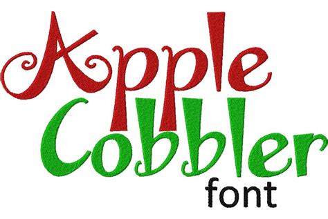 Free Apple Cobbler Machine Embroidery Font Set Daily Embroidery