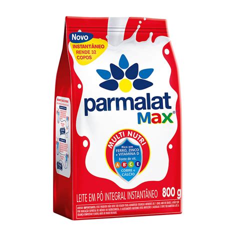 Parmalat Max Leite Em Pó Integral Instantâneo Sachê 800g Drogaria Araujo