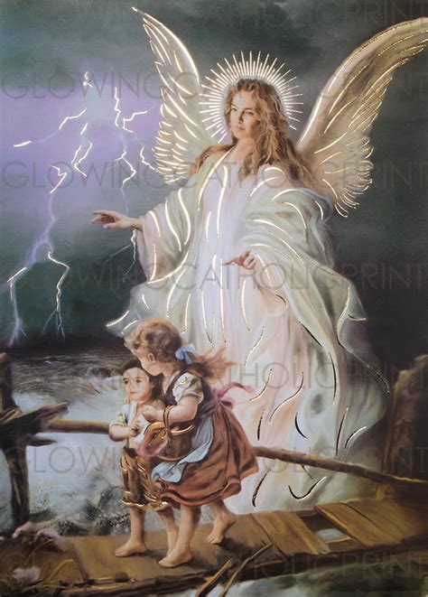 Guardian Angel Print Spiritual Gift Religious Art Angel Art Etsy Canada