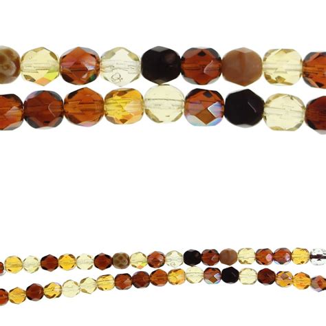 Buy The Bead Gallery Czech Glass Mixed Faceted Beads Amber At Michaels