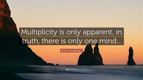 Erwin Schrödinger Quote “multiplicity Is Only Apparent In Truth