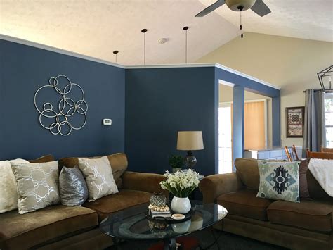 Sherwin Williams Distance Accent Wall Living Room Paint Accent