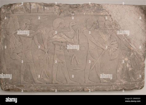 author ancient egyptian wall fragment from a tomb depicting offering