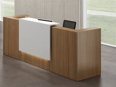 Buy Mia 1 Reception Desk In White With Corner Counters