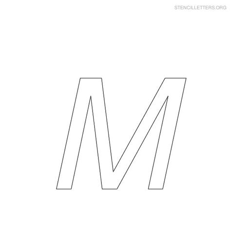 Letter M Printable Alphabet Stencil Templates Stencil Letters Org