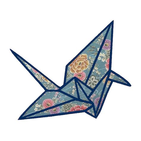 Origami Crane Applique Embroidery Design Pattern For Machine Etsy
