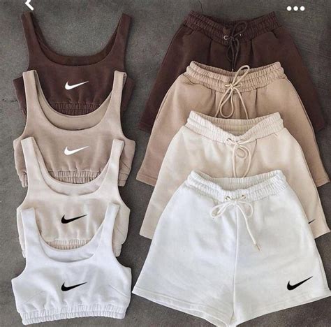 Reworked Inspired Nike Sports 2 Piece Crop Top And Shorts More Etsy In 2021 Simple Trendy