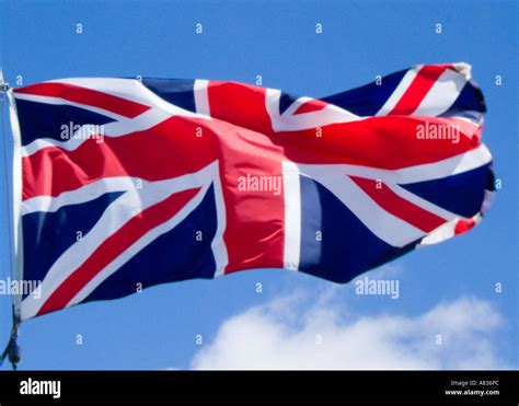 Union Jack Flag Flapping In The Wind Stock Photos And Union Jack Flag