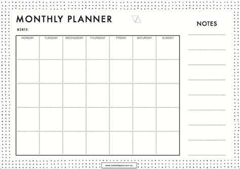 5 Monthly Planner Templates Word Excel Templates