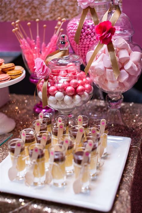 Complete this theme with soothing romantic music playing in the background along with the aroma of good wine and delicious food. Kara's Party Ideas Glamorous Pink + Gold 40th Birthday ...