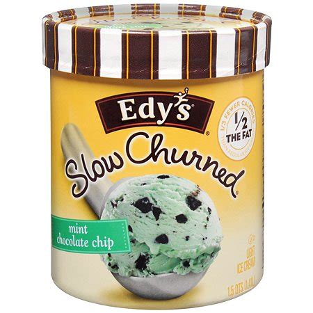 Edy's® slow churned® mint chocolate chip ice cream is creamy cool mint light ice cream combined with rich chocolaty chips. UPC 041548061863 - Edy's Mint Chocolate Chip Slow Churned ...