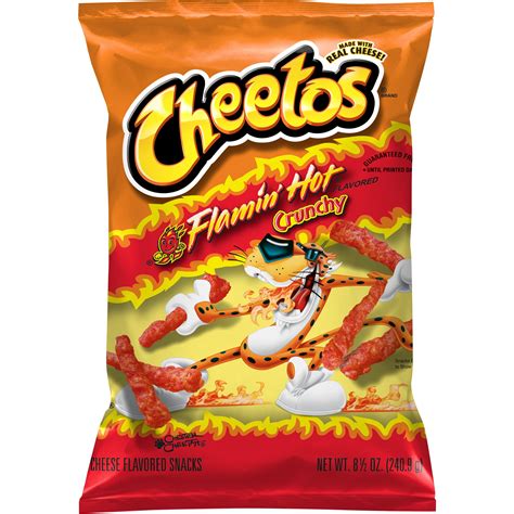 Buy Cheetos Crunchy Flamin Hot Cheese Flavored Snack Chips 85 Oz Bag Online At Lowest Price