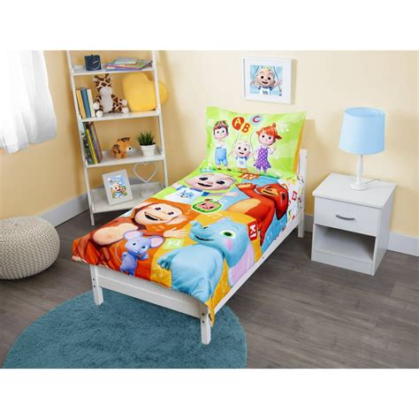 Cocomelon 4 Piece Toddler Bedding Set