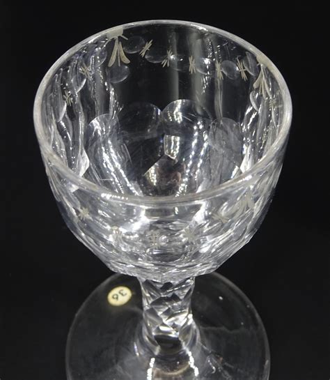 three 19th century drinking glasses the first example in the 18th century taste with bell