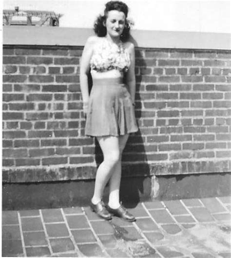 Vintage Photo Pretty Girl Posing On Rooftop 1940s Etsy
