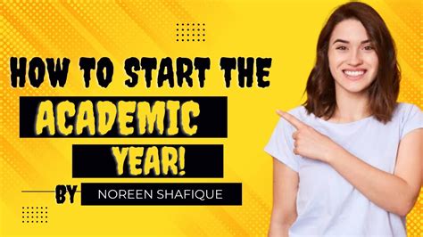 How To Start A New Academic Year Youtube