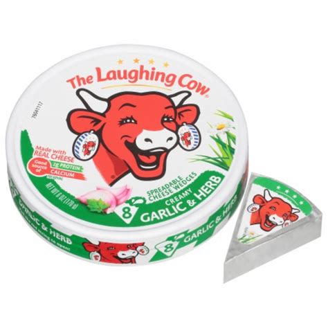 the laughing cow creamy garlic and herb cheese spread 8 ct 6 oz fry s food stores