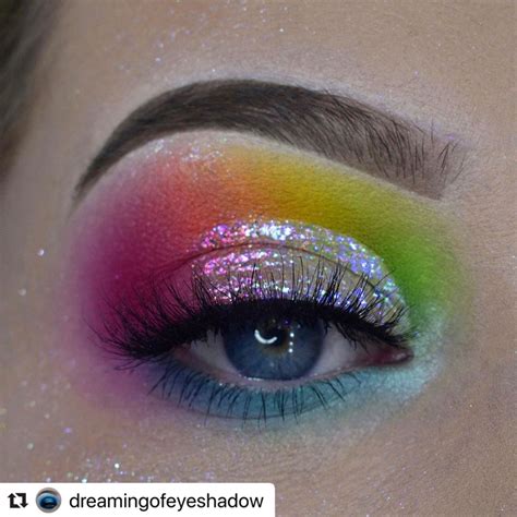 Rainbow Makeup 🌈🌈🌈 Rainbow Makeup Glitter Makeup Festival Glitter