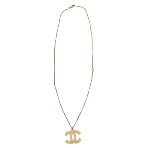 Chanel Gold Cc Pendant Necklace