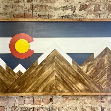 Wood Colorado Flag Etsy