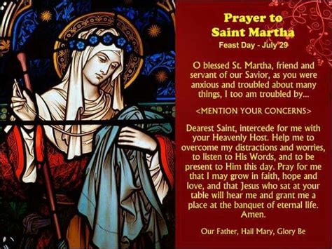 Saint Martha Saint Of The Day For July 29 Blessed Sacrament Church