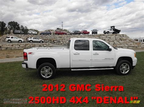 2012 Gmc Sierra 2500hd Denali Crew Cab 4x4 In Summit White Photo 14