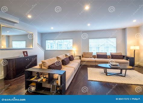 Spacious Bright Living Room Interior Stock Photo Image Of Clean