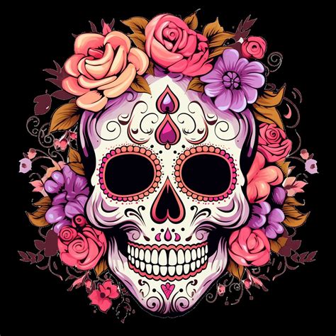 Dia De Los Muertos Sugar Skull Day Of The Dead Trendy Design Etsy