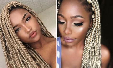 Before and after hairstyle tutorial. 23 Cool Blonde Box Braids Hairstyles to Try | StayGlam
