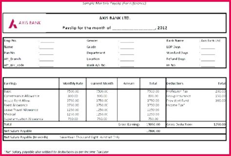 It may contain amount details such as allowances, other sum assured and with deductions of amount of provident fund etc. Excel Pay Slip Template Singapore - slip nsw pay Payslip ...